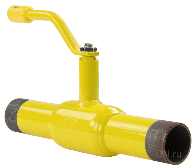 Кран шаровой Broen Ballomax КШГ 70.102.032 Ду32 Ру16 ГАЗ стандартнопроходной, двухходовой, сталь 09Г2С, уплотнение - PTFE, под приварку, ручка-рычаг, Траб=-40/+80℃