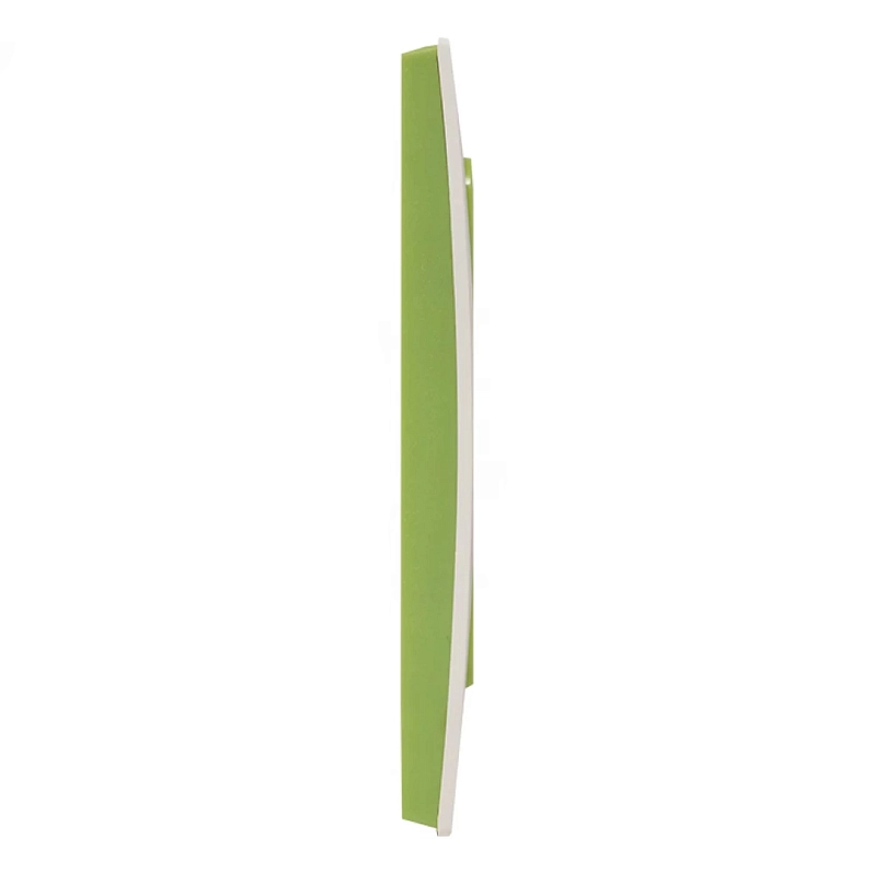 Рамка EKF PROxima Стокгольм 3 поста 82х224х5 мм, корпус - поликарбонат, монтаж - универсальный, цвет - белый линия зеленая EAM-G-302-10